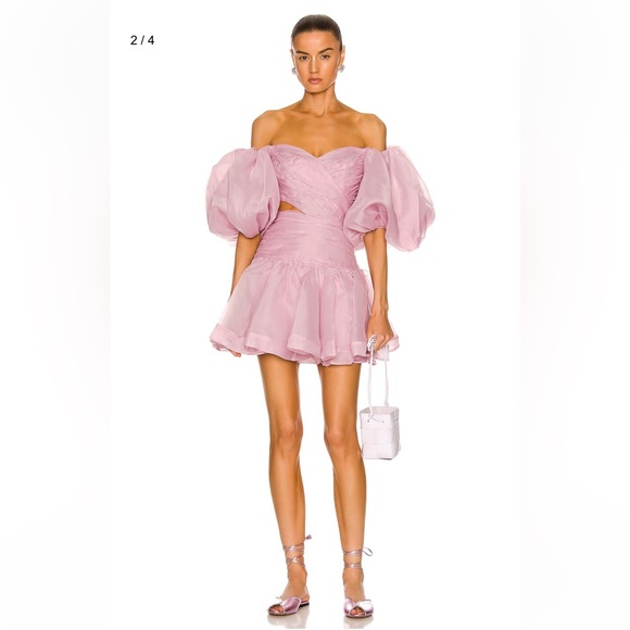 AJE Myriad Cut Out lilac Mini Dress - Picture 7 of 10